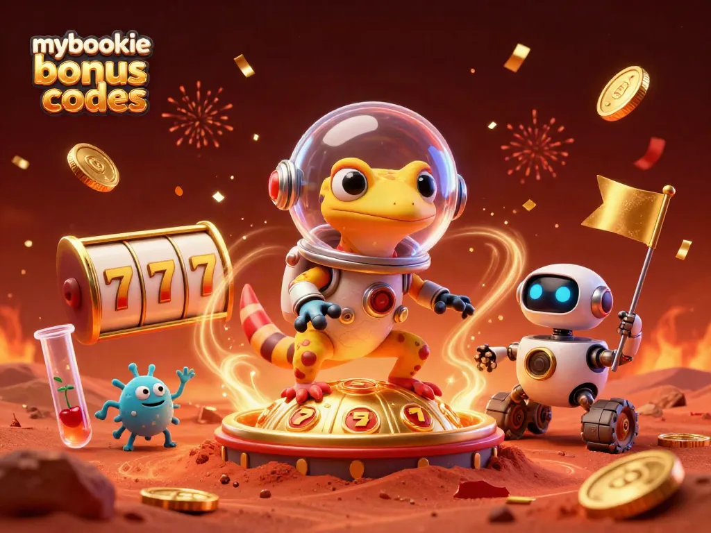 Engage with mybookie bonus codes to unlock exciting bonuses in an alien-themed casino adventure.