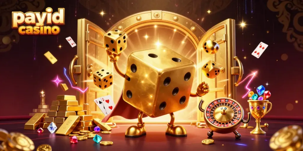 Experience fast play at a PayID casino with our vibrant 3D casino illustration showcasing thrilling gaming action.