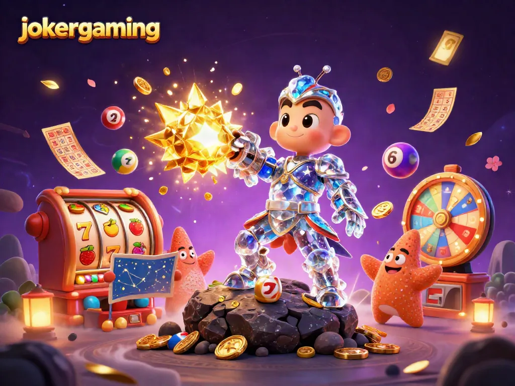 การเล่น jokergaming พร้อมเกมสล็อตที่มีสัญลักษณ์โชคดีและการชนะรางวัลใหญ่