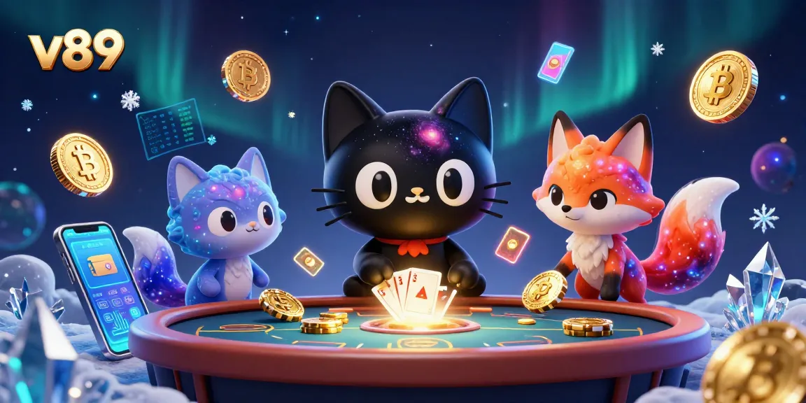 v89 menarik chip emas di kasino virtual yang penuh dengan efek cahaya