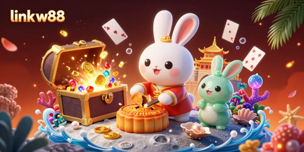 Engage with link w88 for casino fun and excitement amidst vibrant 3D illustrations.