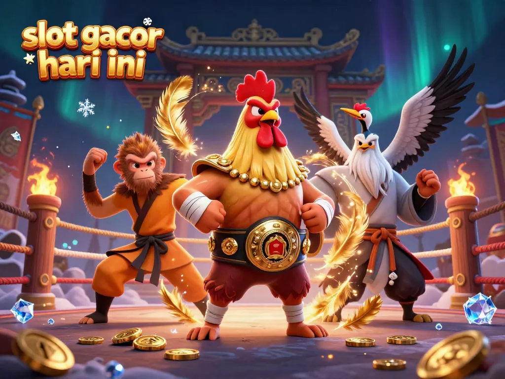 Experience winning moments with slot gacor hari ini featuring animated characters in a vibrant casino scene.