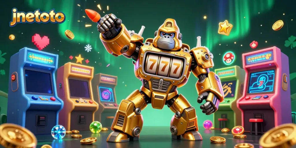 Menangkan taruhan di jnetoto dengan gambar ilustrasi kasino 3D yang menarik dan ceria.