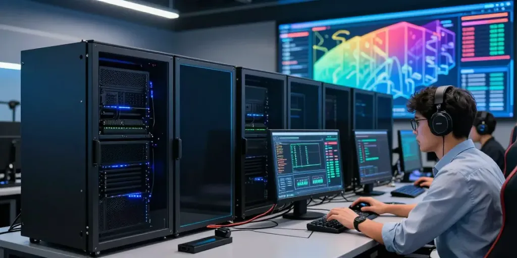 singatoto link showcased in a high-tech gaming server environment featuring real-time analytics