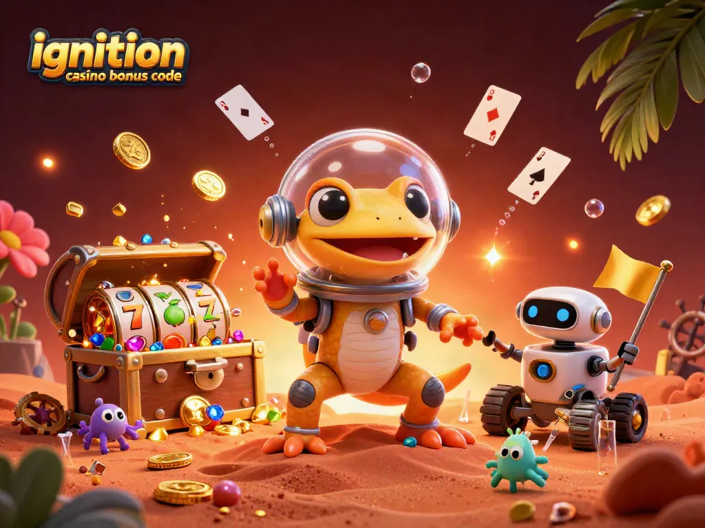 Spin to win with the ignition casino bonus code in a stunning Martian casino adventure.