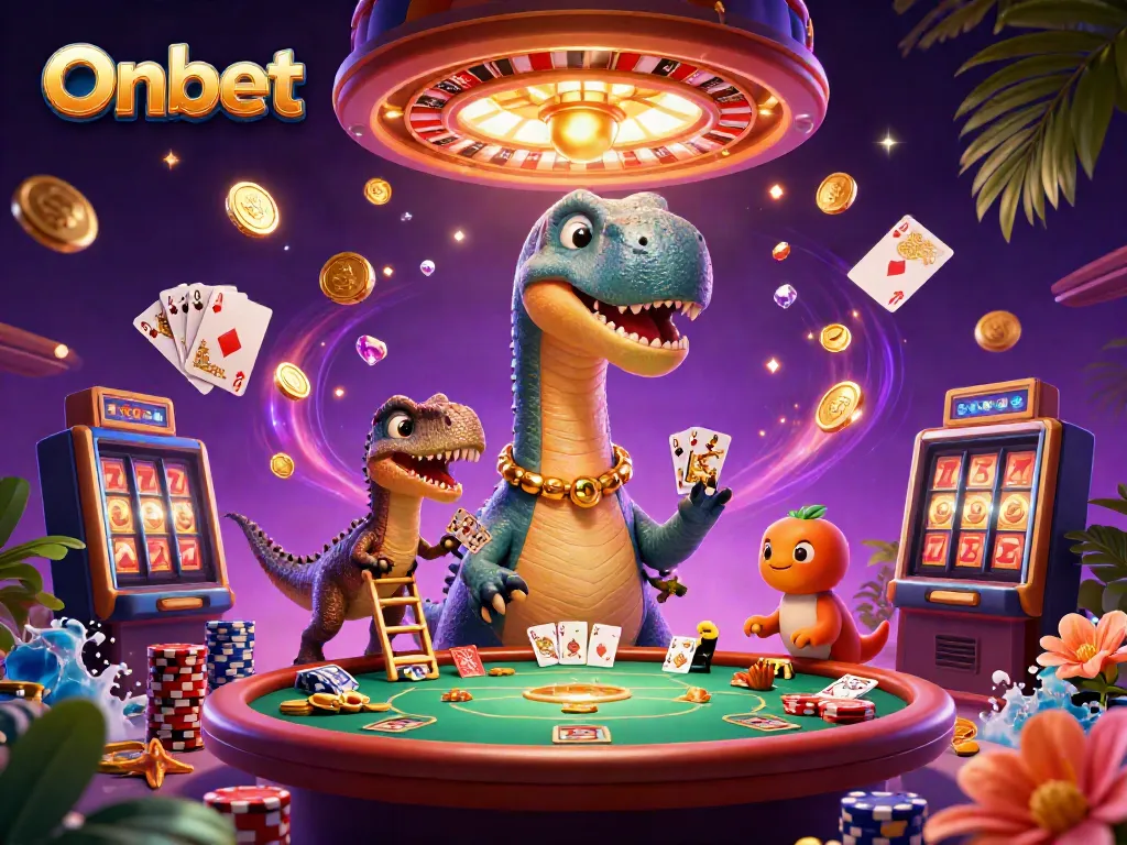Experience thrilling gameplay at Onbet while engaging with exotic characters in a vibrant casino setting.