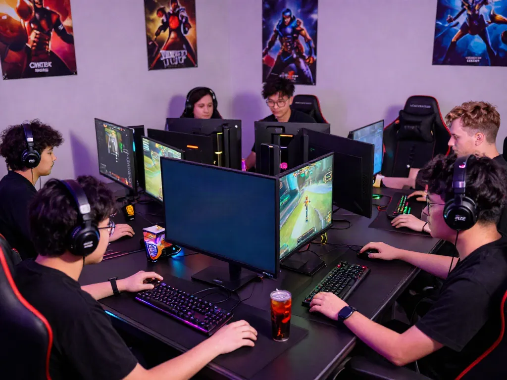 Peh888 gaming competition showcasing gamers in an energetic setting.