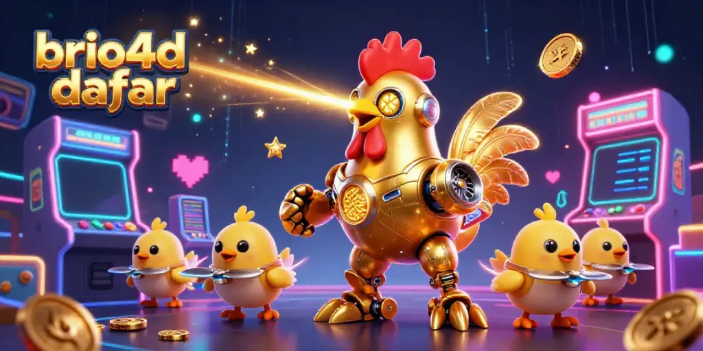 Experience the thrilling world of brio4d daftar with a colorful 3D casino scene featuring vibrant characters.