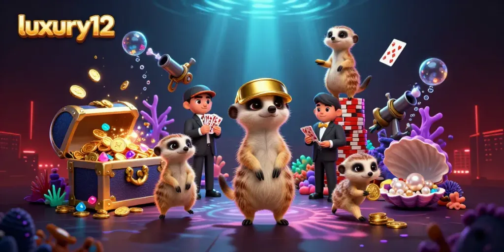 luxury12 tawarkan keseruan kasino dengan koloni meerkat di 3D, chip dan kartu menari di bawah cahaya