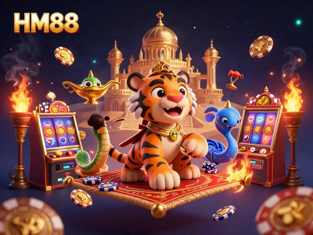 Engage in thrilling slot adventures at HM88 with vibrant symbols and golden jackpots!