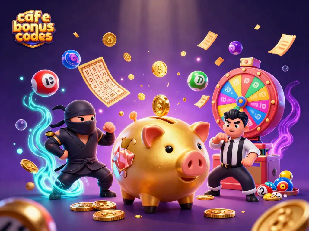 Experience exciting casino action with cafe casino bonus codes in dynamic 3D illustration.