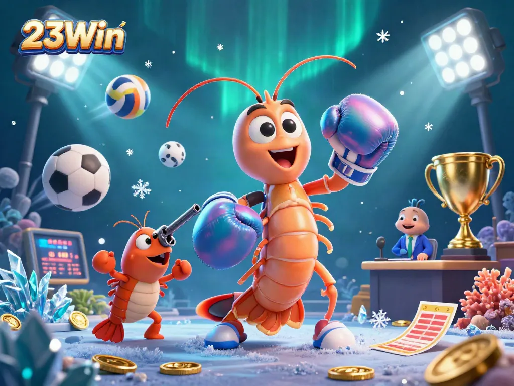 Bet on exciting games at 23Win with a dynamic illustration of underwater gambling action.