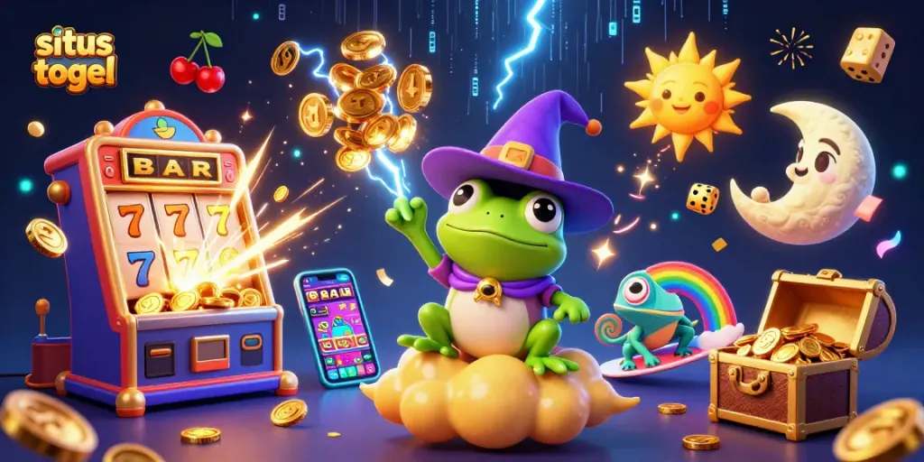 Menghasilkan kemenangan di situs togel dengan karakter menarik dan elemen permainan yang meriah.
