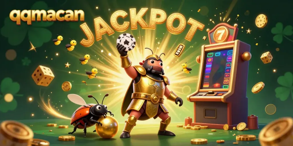 Cocktail of excitement at QQMacan, featuring playful characters amidst vibrant gaming elements.