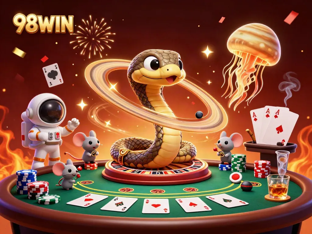 Russian Roulette at 98WIN: Enjoy betting with our playful astronaut mice on Saturn’s rings