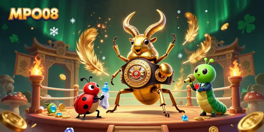 Experience thrilling spins and bets with MPO08's vibrant gaming action.