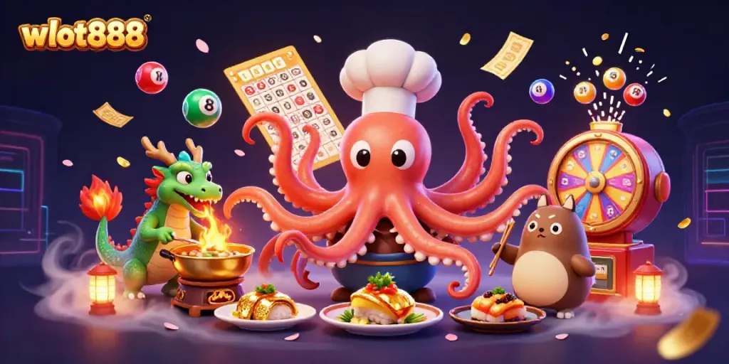 Menggandakan kesenangan bermain slot wslot888 dengan ilustrasi kartun 3D yang berwarna-warni dan interaktif.
