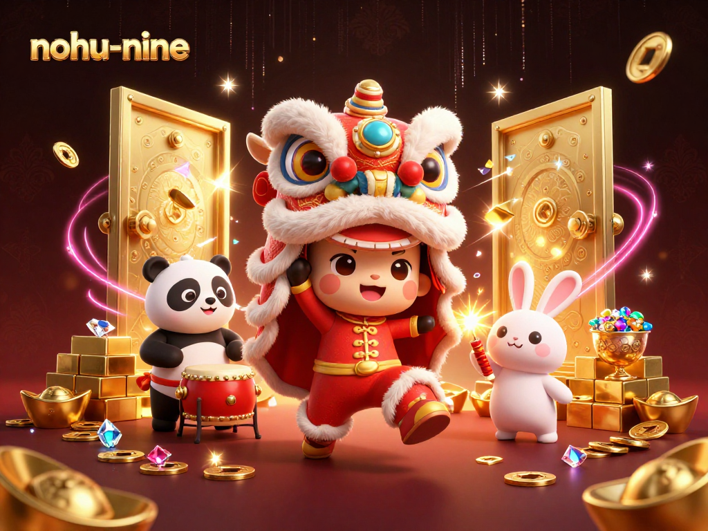 Engage with the excitement of nohu-nine as characters celebrate in a vibrant casino environment.