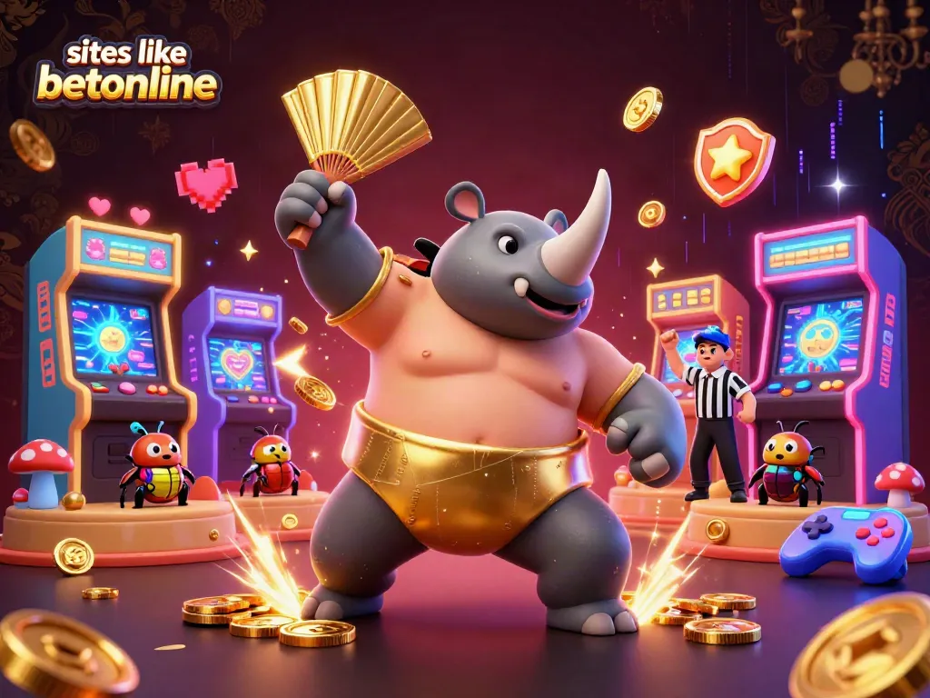 Engaging scene showcasing vibrant 3D characters and elements representing sites like betonline with casino fun.